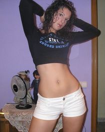 Mature brunette with large